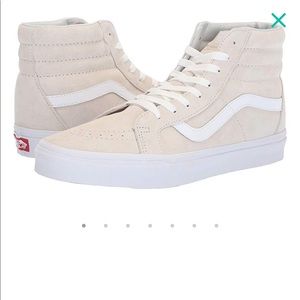 Woman’s high top cream suede Vans